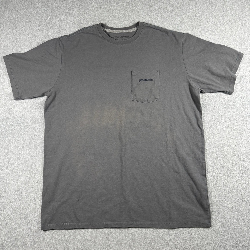 Patagonia P-6 Pocket Responsibili-Tee T-Shirt Gray Men's Medium Graphic Tee